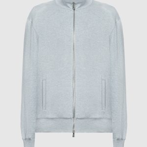 Gray sports jacket with silk ISAIA