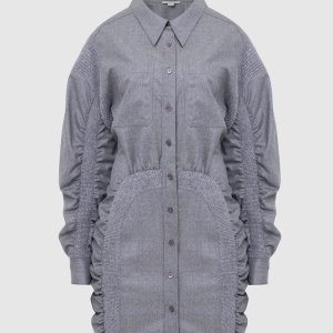 Wren gray wool mini dress Stella McCartney
