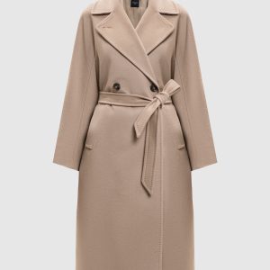 Beige double-breasted coat CASCIA made of cashmere Max Mara Weekend