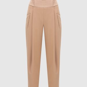Beige high waist trousers Peserico