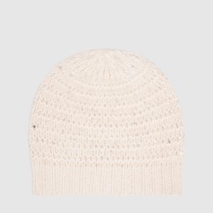White alpaca wool hat Peserico