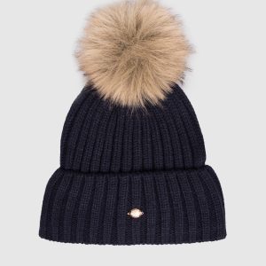 Blue UNA hat with wool Goldbergh