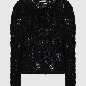 Black openwork sweater with holes Gauchere