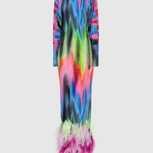 Ophelia print open back dress The Attico