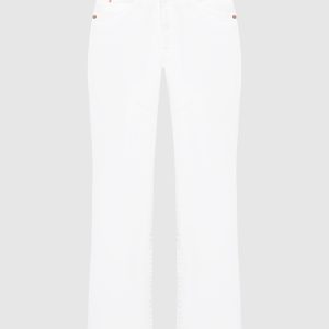 White jeans with branded print Valentino