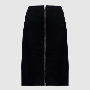 Black wool midi skirt Jil Sander