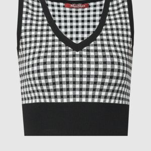 Black Veleno checked top Max Mara