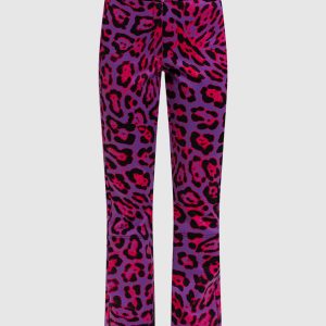 MINOU purple ski pants with animal print Goldbergh