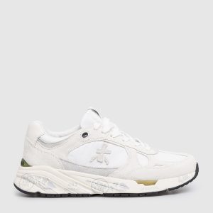 White combination sneakers Mased with emblem Premiata