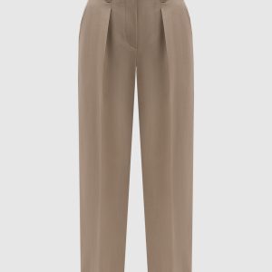 Beige pants with wool with monil chain Brunello Cucinelli