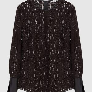 Blouse in an openwork pattern with chains Peserico