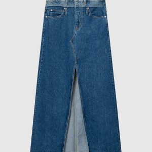 Dallas Blue Denim Maxi Skirt SLVRLAKE