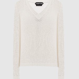 White cashmere and silk pullover Tom Ford