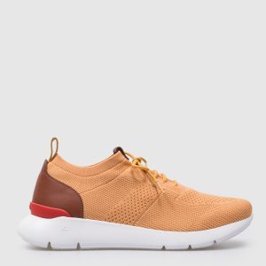 Yellow combination sneakers with logo ISAIA