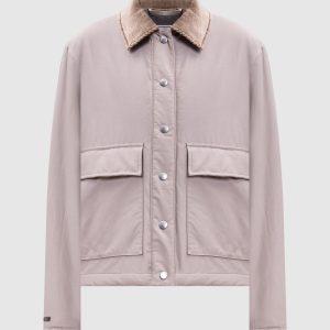 Beige jacket with patch Peserico
