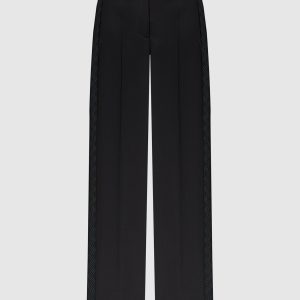 Black wool pants with stripes Missoni