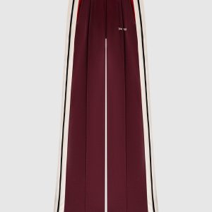 Burgundy sweatpants with logo Palm Angels