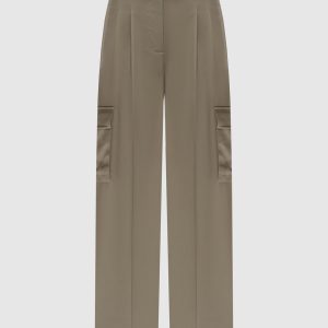 Khaki wool cargo pants Peserico