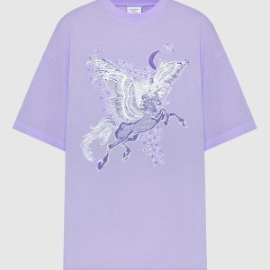 Purple T-shirt with a print Vetements