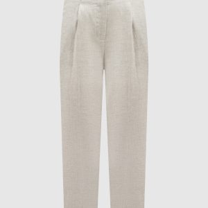 Gray linen pants Peserico