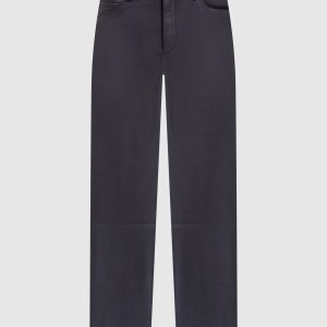 Koral gray leather pants Simonetta Ravizza