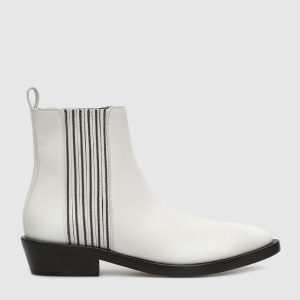 White Leather Chelsea Brunello Cucinelli