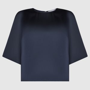 Blue straight cut blouse Yves Salomon