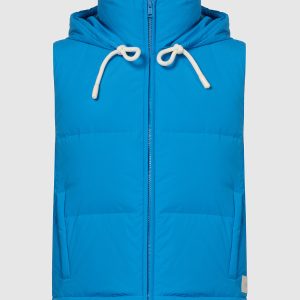 Blue quilted down vest Yves Salomon Army