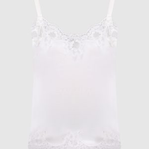 White silk top with lace Dolce&Gabbana
