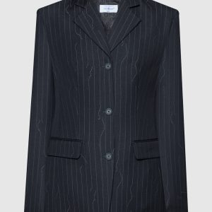 Gray jacket with striped wool Off-White