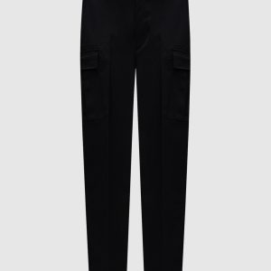 Black cargo pants with wool Cashmere&Whiskey