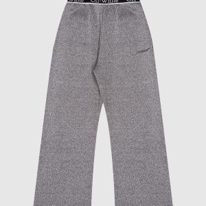 Children's gray sweatpants with lurex logo pattern Off-White