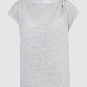 Cashmere and silk top with cutout Brunello Cucinelli