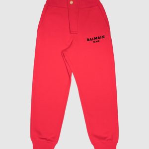 Children's red joggers with logo Balmain