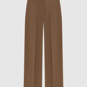Brown wool trousers with logo Giuseppe Di Morabito Milano