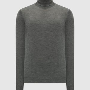 Gray wool and cashmere golf Brunello Cucinelli