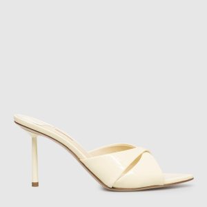 SHIRLEY yellow patent mules Le Silla