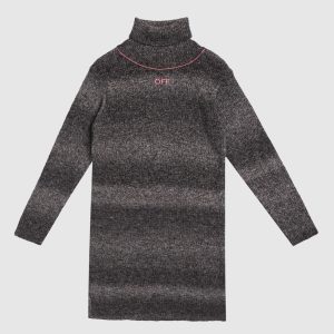 Children's gray wool dress Off-White