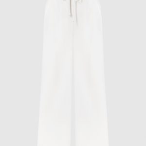 White sweatpants with logo embroidery Twinset