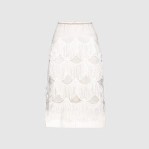 Beige fringe skirt Marc Jacobs
