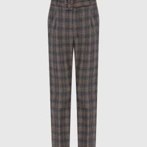Checked wool trousers Peserico