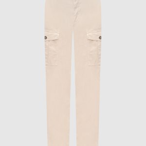 Beige cargo pants with logo patch Peserico