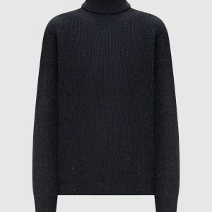 Gray wool and silk sweater with lurex Peserico