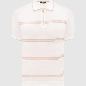 White striped polo shirt Stefano Ricci