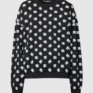 Black sweatshirt with monogram logo Dolce&Gabbana