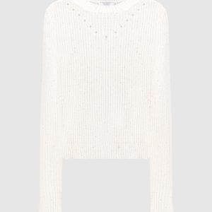 Beige jumper with sequins Peserico