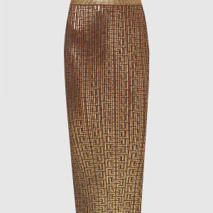 Metallic effect midi skirt Balmain