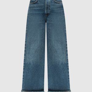 Blue Dame jeans with lapels AGOLDE