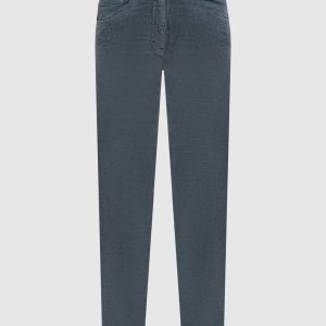 Gray corduroy trousers with logo Peserico