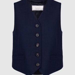 Blue vest with brand patch Peserico